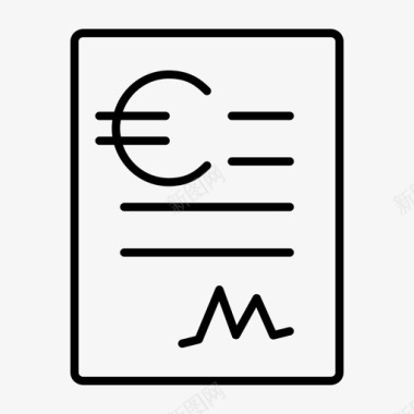 合同欧元欧元货币图标图标