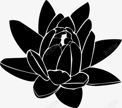 莲花花朵佛教图标图标