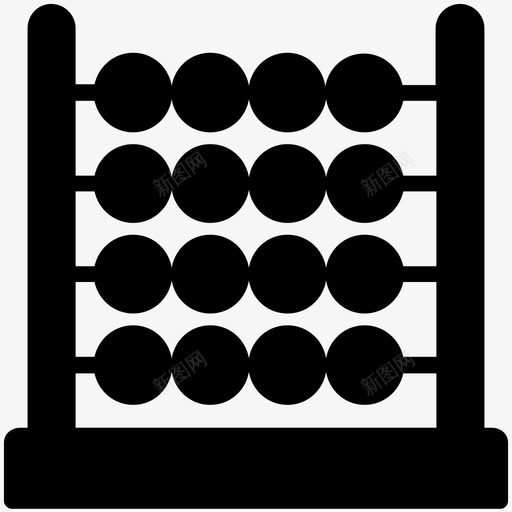 算盘会计计数器图标svg_新图网 https://ixintu.com 会计 教育字形图标 数学 算盘 计数器