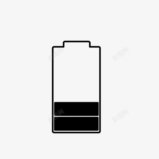 电池充电低图标svg_新图网 https://ixintu.com 低 充电 电池
