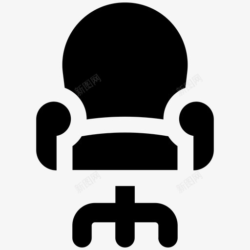 椅子电脑椅办公椅图标svg_新图网 https://ixintu.com 办公椅 商务实心卷11 椅子 电脑椅 转椅