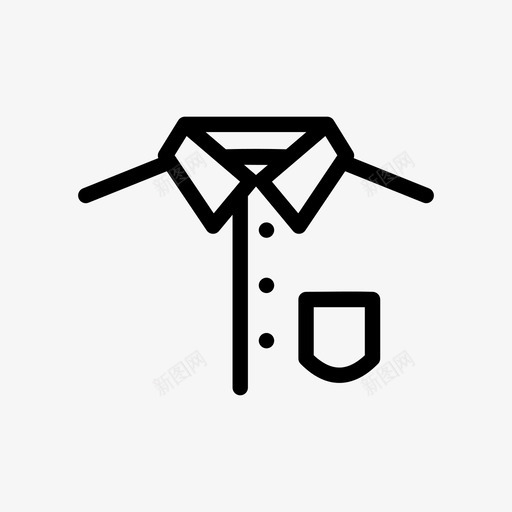 衬衫领子脖子图标svg_新图网 https://ixintu.com 口袋 脖子 衬衫 领子