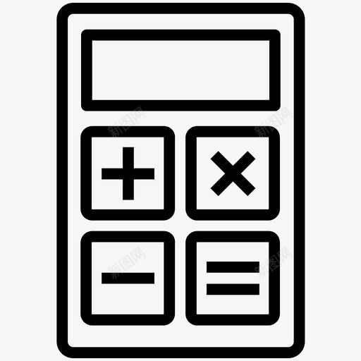 数学计算计算器图标svg_新图网 https://ixintu.com 教育线图标 数字 数学 计算 计算器 金融