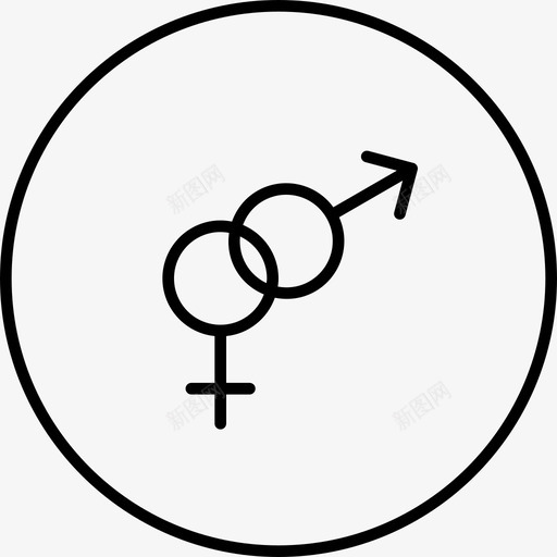 性别吸引力女性图标svg_新图网 https://ixintu.com 吸引力 女性 性 性别 情人节2017年圆形线路