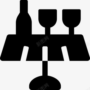 服务台酒瓶晚餐图标图标