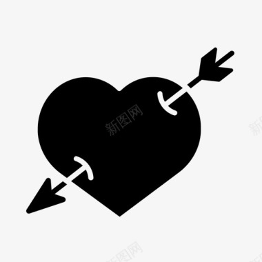 心与箭爱浪漫图标图标