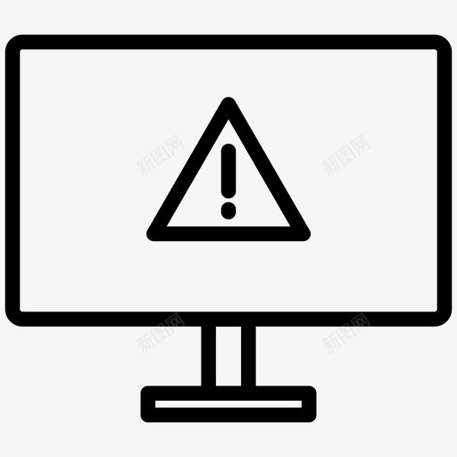 计算机警报系统系统警报图标svg_新图网 https://ixintu.com 系统 系统警报 系统错误 计算机警报