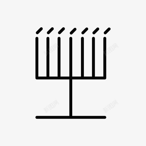 烛台火焰光明节图标svg_新图网 https://ixintu.com 以色列 光明节 火焰 烛台 烛台收藏 犹太教