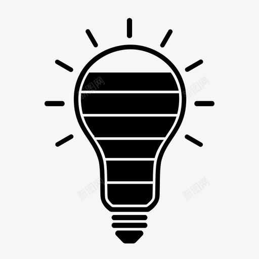 创造过程能量智力图标svg_新图网 https://ixintu.com 创造过程 思想 想法 智力 灯泡 能量