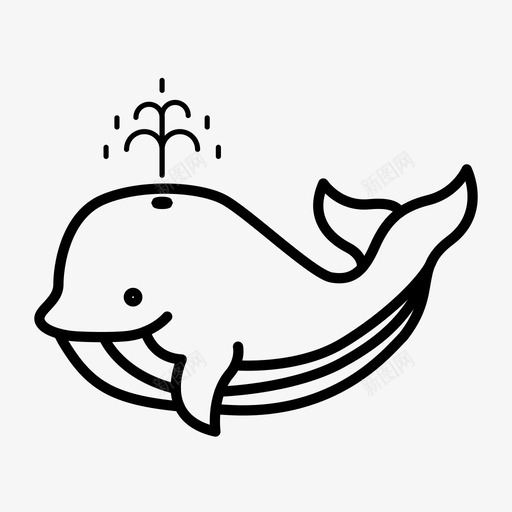 鲸鱼动物动物2图标svg_新图网 https://ixintu.com 动物 动物2 鲸鱼