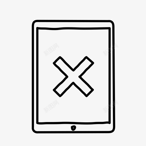 ipad取消设备手绘图标svg_新图网 https://ixintu.com ipad取消 x 屏幕 手绘 设备