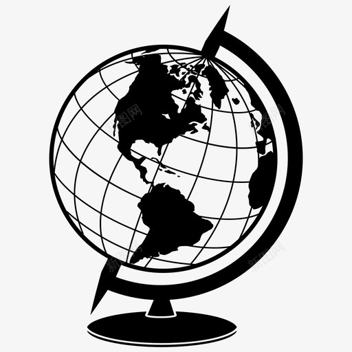 世界环球美国地球图标svg_新图网 https://ixintu.com 世界环球 南美洲 地图 地球 美国