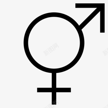 性别平等女性化男性化图标图标