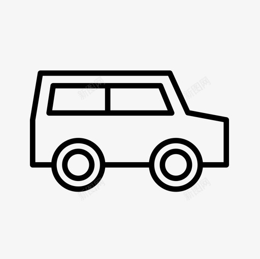 suv汽车运输图标svg_新图网 https://ixintu.com suv 汽车 车辆 运输 运输细线图标集