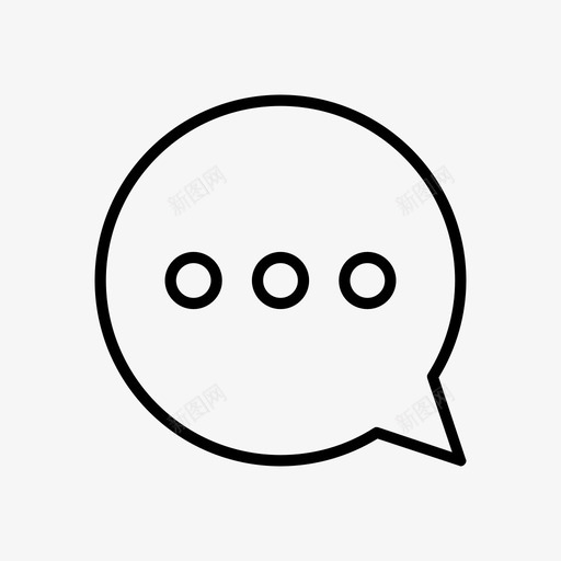 聊天泡泡对话消息图标svg_新图网 https://ixintu.com 在线聊天 对话 消息 消息气泡 聊天泡泡