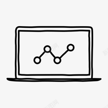 笔记本电脑分析设备手绘图标图标