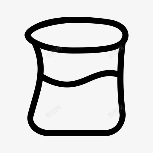烧杯化学玻璃器皿图标svg_新图网 https://ixintu.com 化学 实验室 烧杯 玻璃器皿 科学