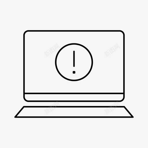 笔记本电脑警报设备屏幕图标svg_新图网 https://ixintu.com 屏幕 笔记本电脑警报 警告 设备