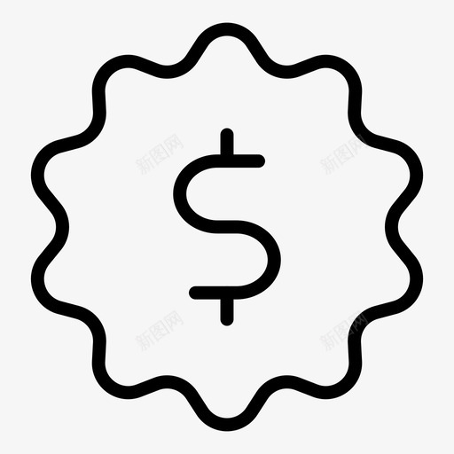 货币徽章美元价格图标svg_新图网 https://ixintu.com 价格 标签 美元 货币徽章 货币金融大纲