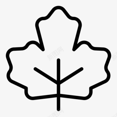 枫叶加拿大秋天图标图标