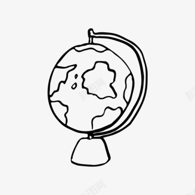 地球仪地球手绘图标图标