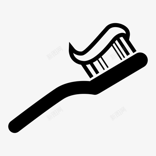 牙膏牙刷健康2图标svg_新图网 https://ixintu.com 健康2 牙刷 牙膏