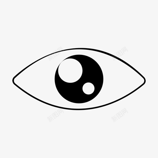 眼睛眼球睁开图标svg_新图网 https://ixintu.com 看 眼球 眼睛 睁开