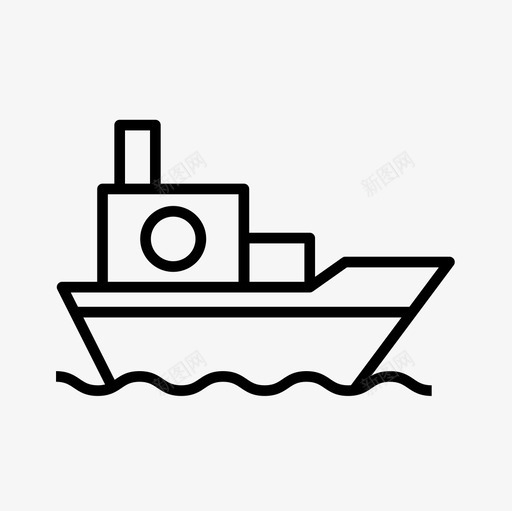 船邮轮运输图标svg_新图网 https://ixintu.com 旅行 船 运输 运输细线图标集 邮轮