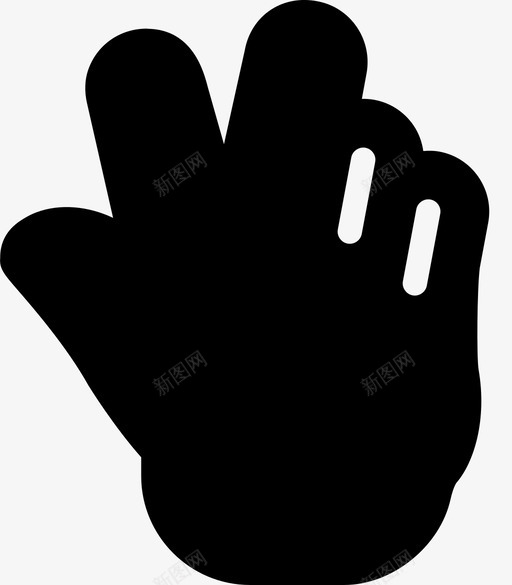 三个手指手势手图标svg_新图网 https://ixintu.com smashicons手势mdsolid 三个手指 交互 手 手势
