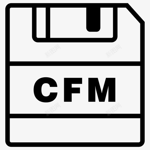 保存cfm文件cfm扩展名图标svg_新图网 https://ixintu.com cfm扩展名 保存cfm 保存图标 文件