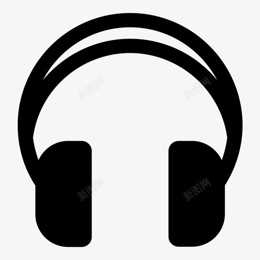 耳机音频听图标svg_新图网 https://ixintu.com 听 歌曲 耳机 音乐 音频