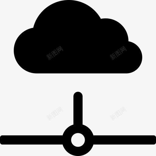 云在线计算连接图标svg_新图网 https://ixintu.com 云在线 互联网 在线数据填充 服务器 网络 计算 连接