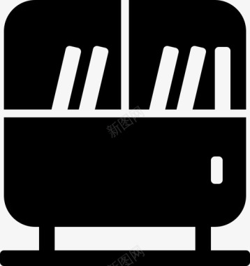 书柜书籍家具图标图标