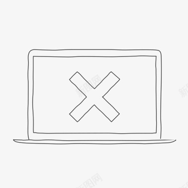 笔记本电脑x设备屏幕图标图标