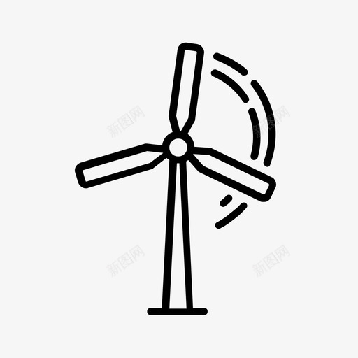 风力涡轮机绿色能源可再生能源图标svg_新图网 https://ixintu.com 可再生能源 可持续发展 绿色能源 风力涡轮机