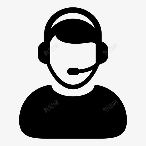 客户服务呼叫中心耳机图标svg_新图网 https://ixintu.com 人 呼叫中心 客户帮助热线向量图标 客户服务 支持 服务 耳机