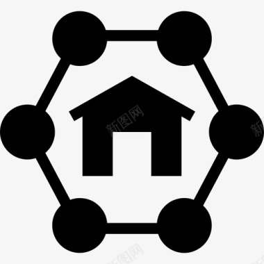 家庭网络互联网网页开发字形图标图标