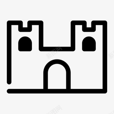城堡建筑王国图标图标