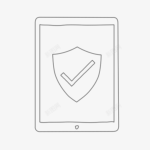 ipad防护罩设备屏幕图标svg_新图网 https://ixintu.com ipad防护罩 安全 屏幕 设备