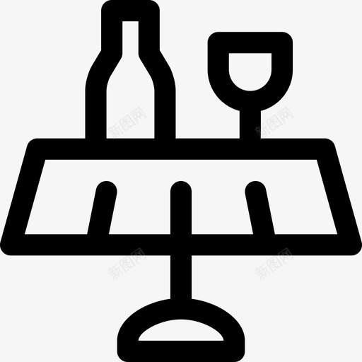 服务台瓶子玻璃图标svg_新图网 https://ixintu.com 家具 服务台 玻璃 瓶子 葡萄酒 餐厅 餐食
