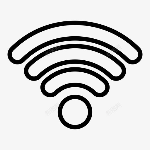 wifi通信技术图标svg_新图网 https://ixintu.com wifi 技术 通信