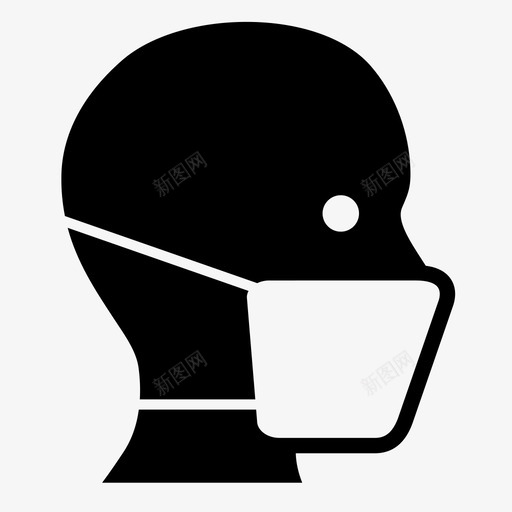 面罩传染性医院图标svg_新图网 https://ixintu.com 传染性 医院 卫生 头部 感染 防护 面罩
