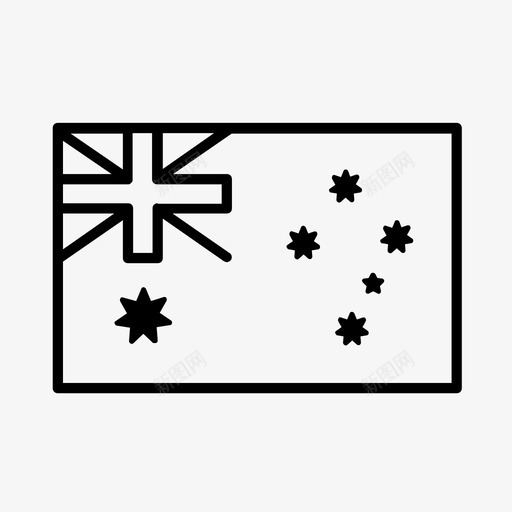 澳大利亚国家国旗图标svg_新图网 https://ixintu.com 国家 国旗 旗帜 澳大利亚 澳大利亚日