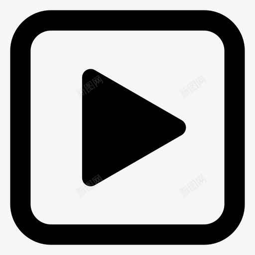 播放音乐播放按钮图标svg_新图网 https://ixintu.com 播放 播放器 播放按钮 方块 音乐