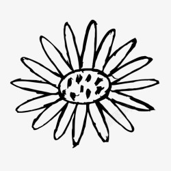 手绘洋甘菊花洋甘菊手绘图标高清图片