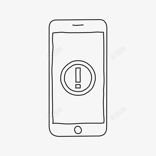 iphone警报设备感叹号图标svg_新图网 https://ixintu.com iphone警报 屏幕 感叹号 设备