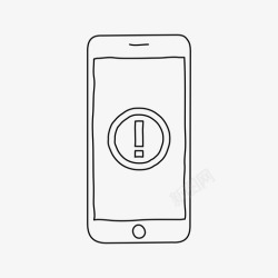iphoneiphone警报设备感叹号图标高清图片
