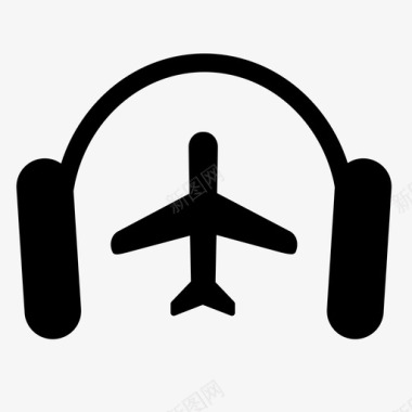 飞机耳机耳机音乐图标图标