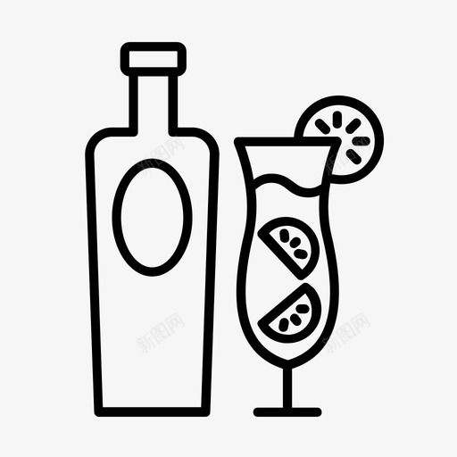 鸡尾酒酒吧生日图标svg_新图网 https://ixintu.com 庆祝 生日 聚会 酒吧 饮料 鸡尾酒