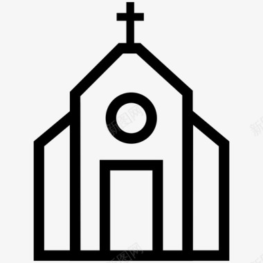 教堂教堂建筑上帝图标图标